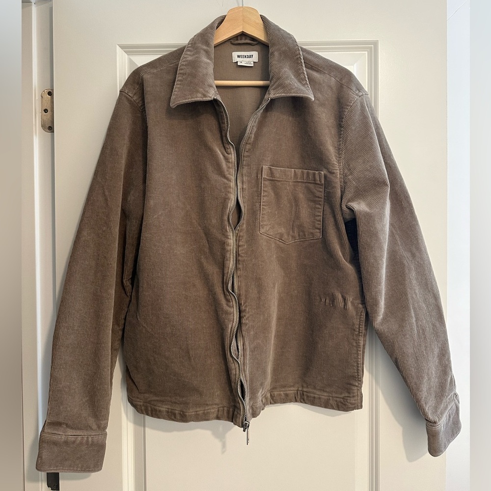 Weekday Beige Corduroy Jacket Size M